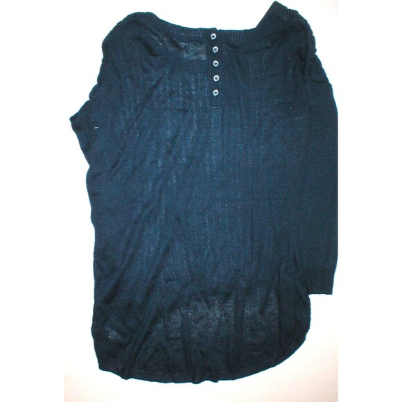 Womens New Womens Open Knit Sweater Dunnes 14 Navy Blue Linen Viscose St Bernard - Picture 4 of 4